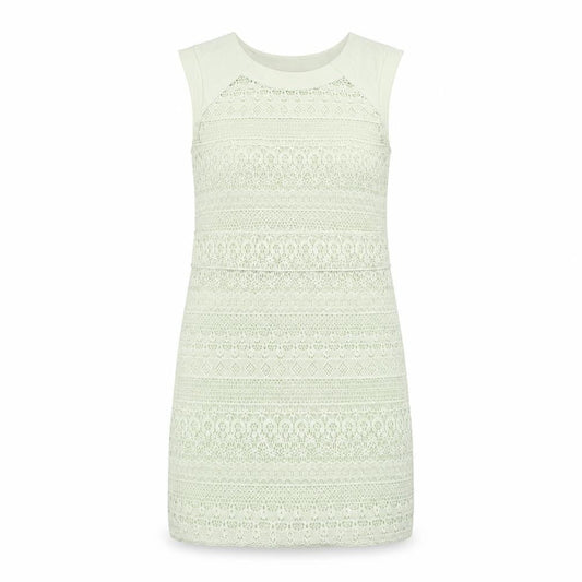 bdba Women's Green Sheath Dress Size 8 Sleeveless Lace