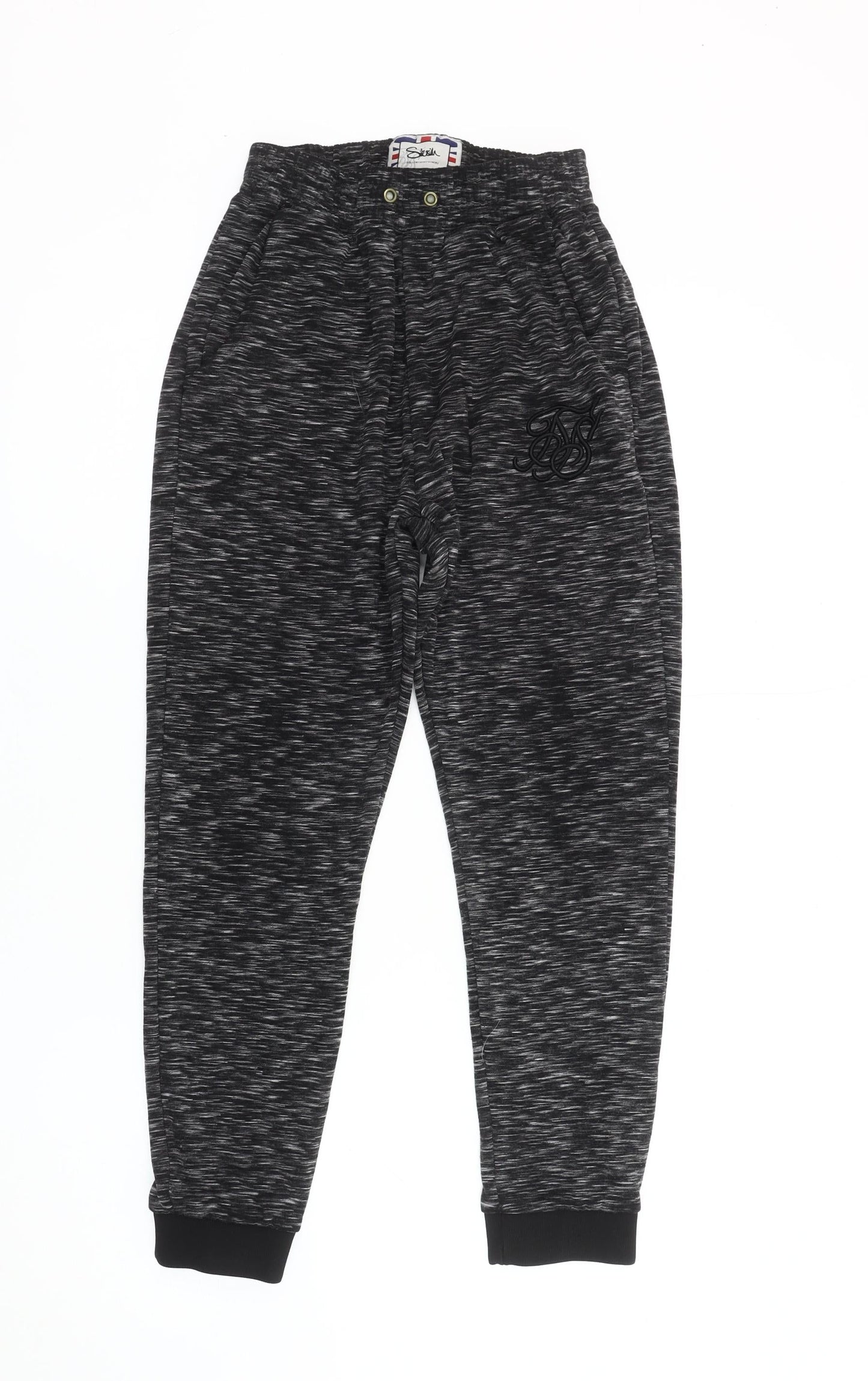 SikSilk Men's Black Jogger Trousers Size S