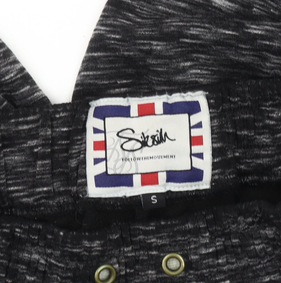 SikSilk Men's Black Jogger Trousers Size S