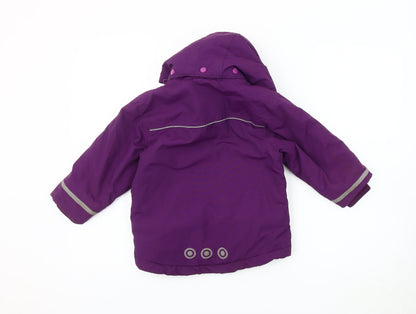 CeLaVi Girls Purple Rain Coat 9-10 Years Hooded Winter Coat