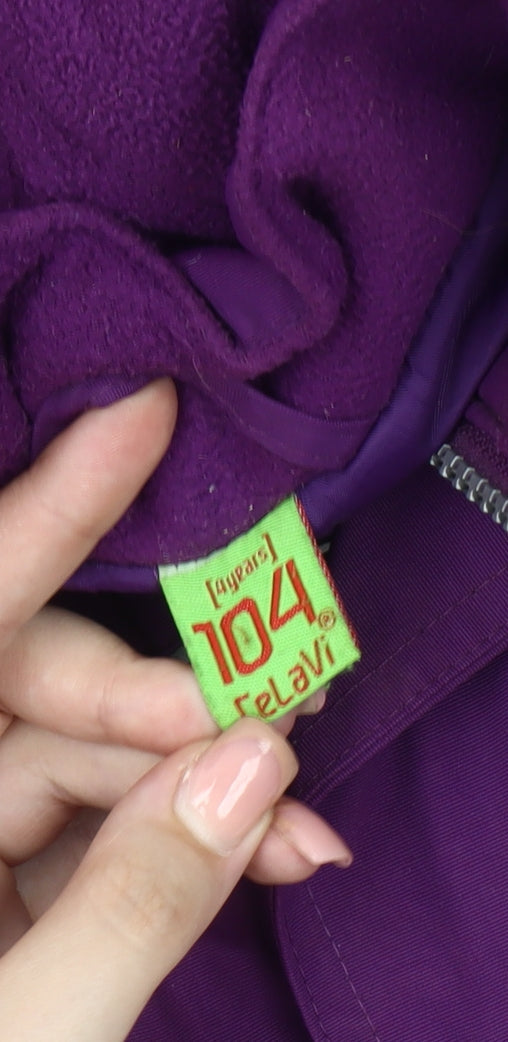 CeLaVi Girls Purple Rain Coat 9-10 Years Hooded Winter Coat