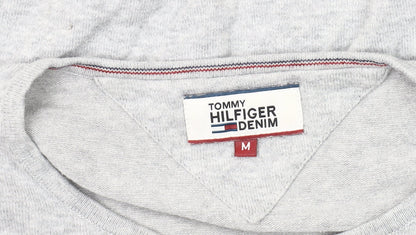 Tommy Hilfiger Men's Grey Cotton Pullover Jumper M