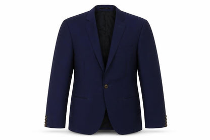 Front view of AR RED Men's Blue Blazer Jacket 40R Single-Breasted