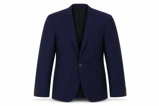 AR RED Men's Blue Blazer Jacket 40R Single-Breasted
