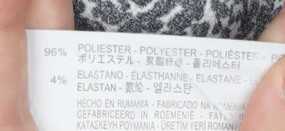 Zara Women's Black Animal Print Playsuit Size L