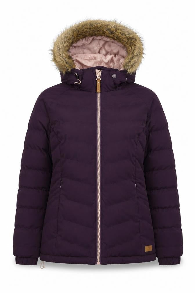 Womens UK Size M Trespass Purple Puffer Jacket