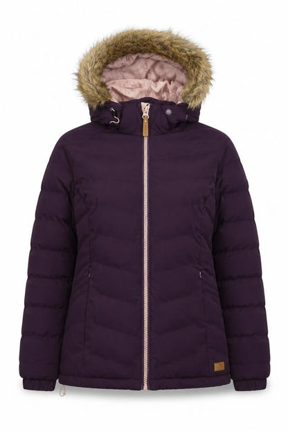 Womens UK Size M Trespass Purple Puffer Jacket