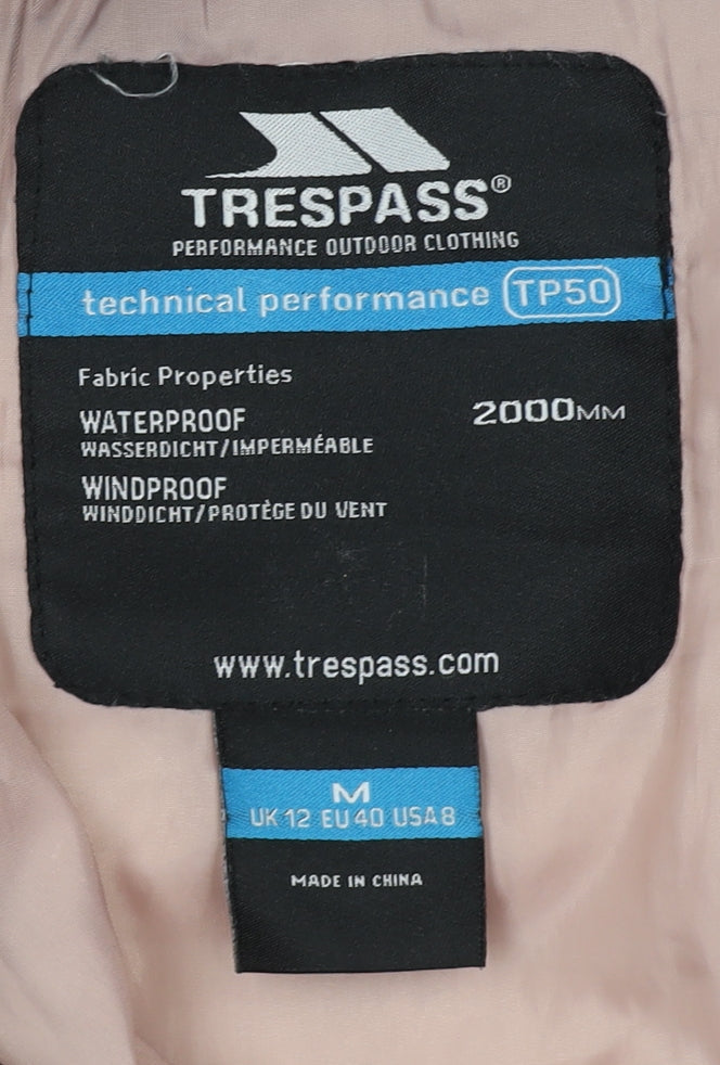 Womens UK Size M Trespass Purple Puffer Jacket