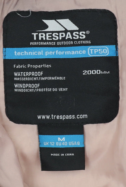 Womens UK Size M Trespass Purple Puffer Jacket