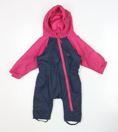 Togz Unisex Baby Pink Blue Snowsuit, 9-12 Months, Hooded