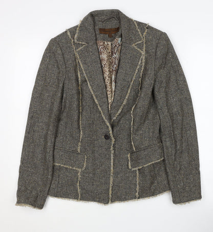 Fenn Wright Manson Women's Brown Herringbone Blazer Size 10