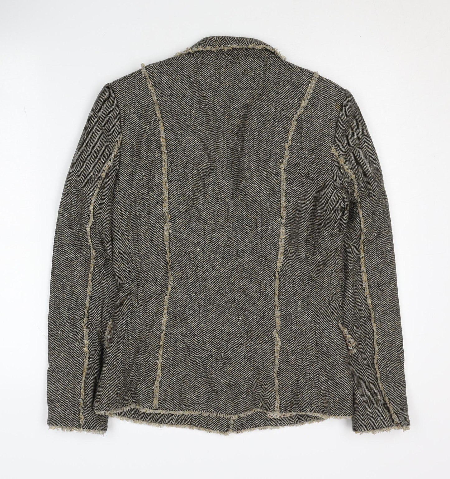 Fenn Wright Manson Women's Brown Herringbone Blazer Size 10