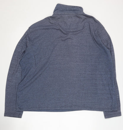 Mens UK Size 2XL Regatta Blue 1/4 Zip Sweatshirt