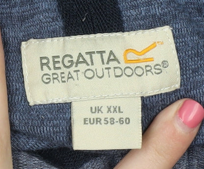 Mens UK Size 2XL Regatta Blue 1/4 Zip Sweatshirt