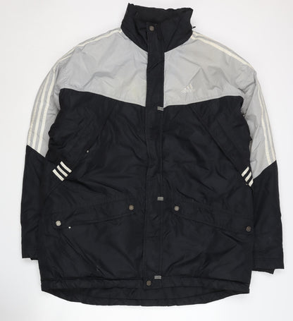 Adidas Men's Black & Grey Jacket - Large