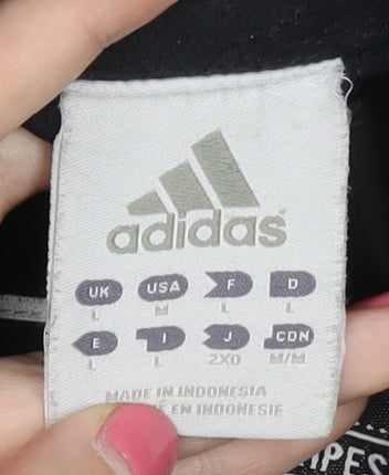 Adidas Men's Black & Grey Jacket - Large