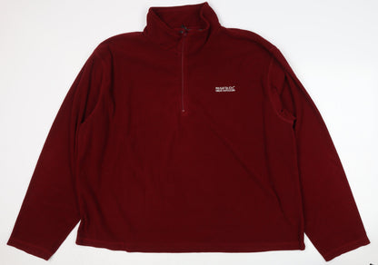 Mens UK Size 3XL Regatta Red 1/4 Zip Sweatshirt