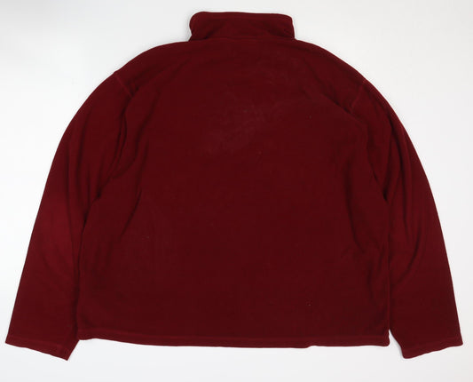 Mens UK Size 3XL Regatta Red 1/4 Zip Sweatshirt
