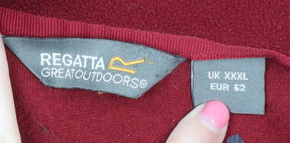Mens UK Size 3XL Regatta Red 1/4 Zip Sweatshirt