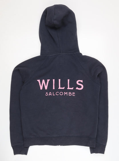 Womens UK Size 6 Jack Wills Blue Full Zip Hoodie