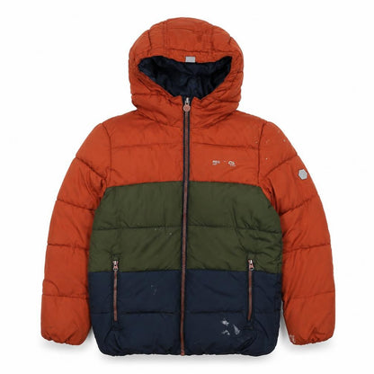 Front view of Regatta boys’ multicoloured puffer jacket, 9-10 years, hooded