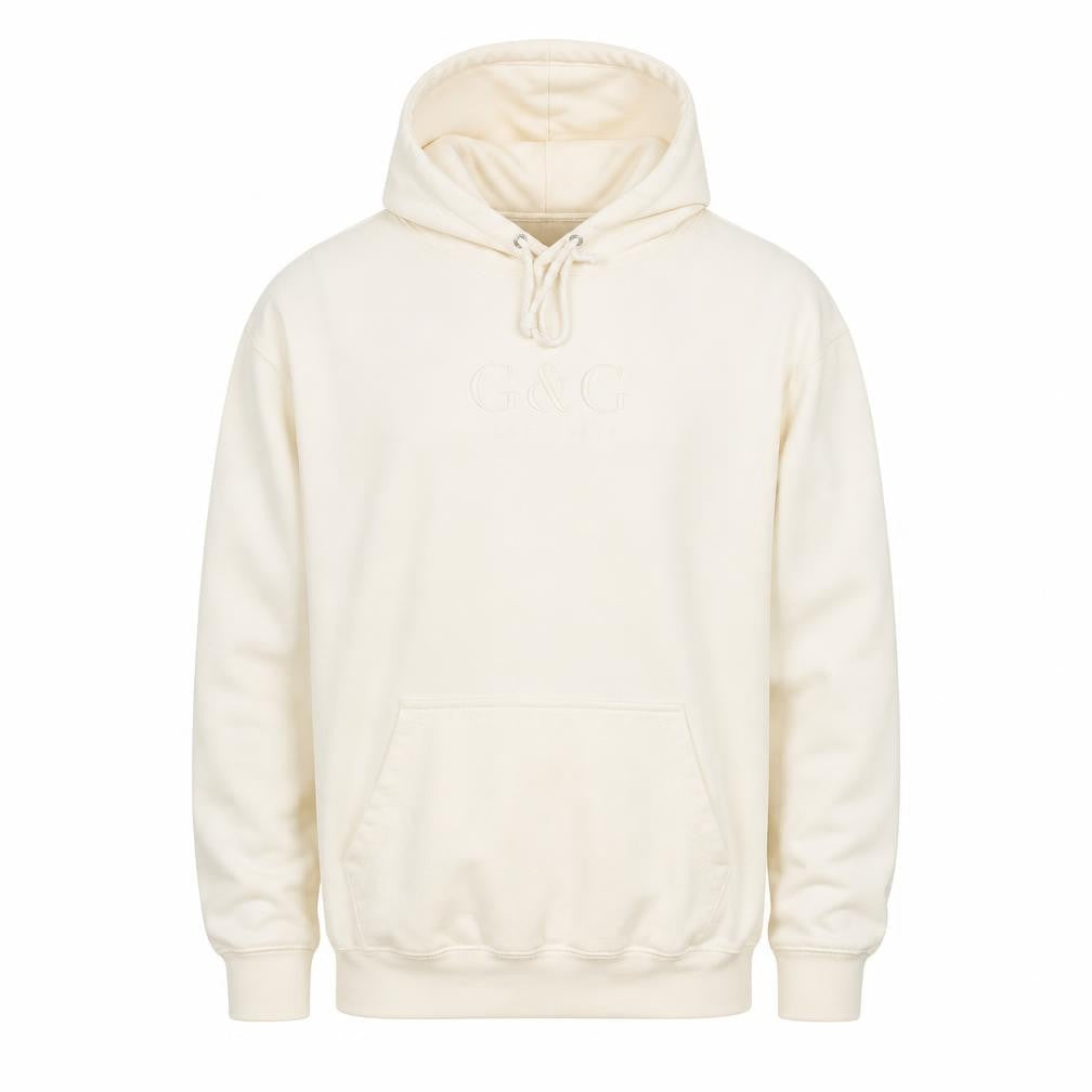 Mens UK Size M G&G Ivory Pullover Hoodie