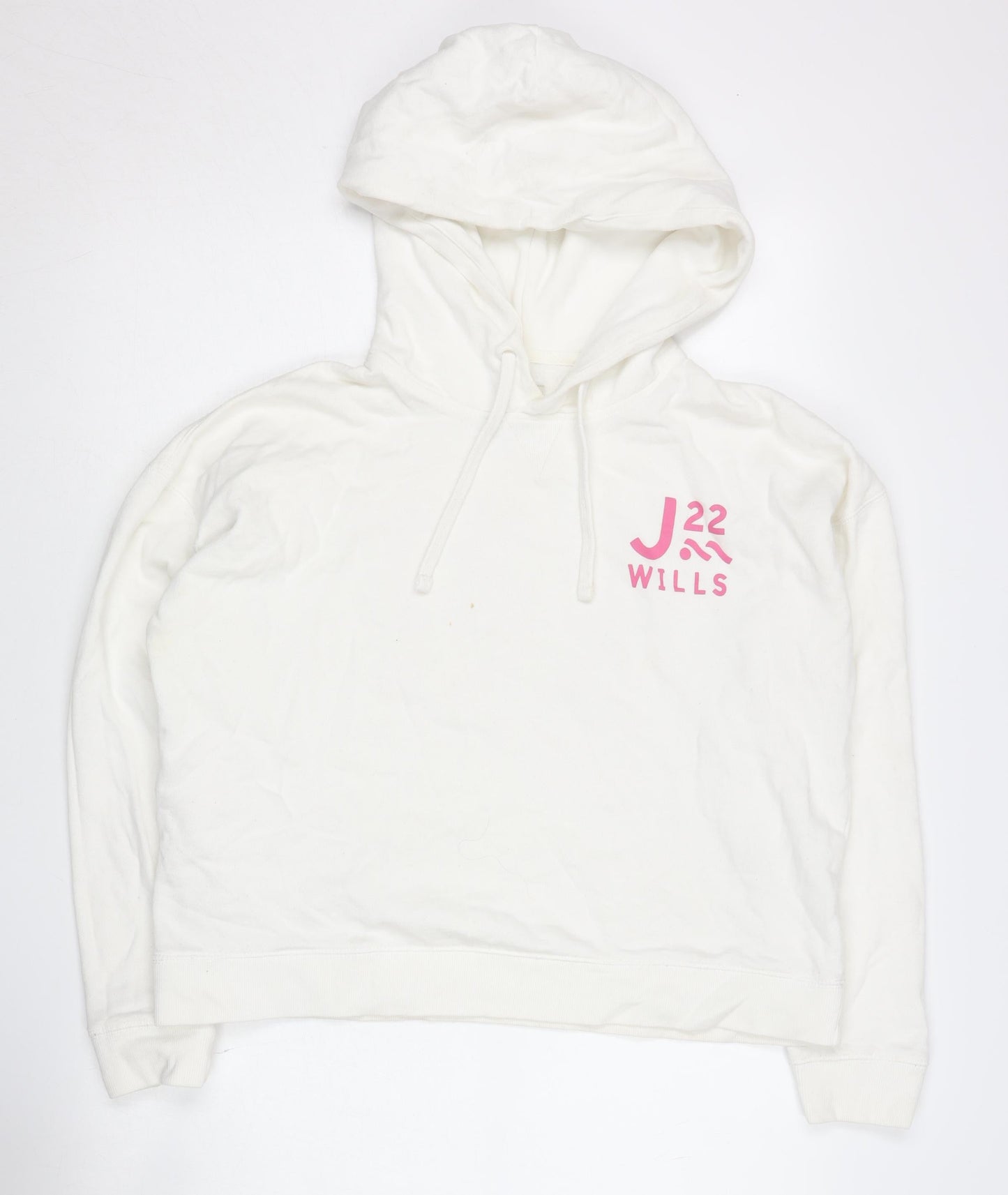 Womens UK Size 10 Jack Wills White Pullover Hoodie