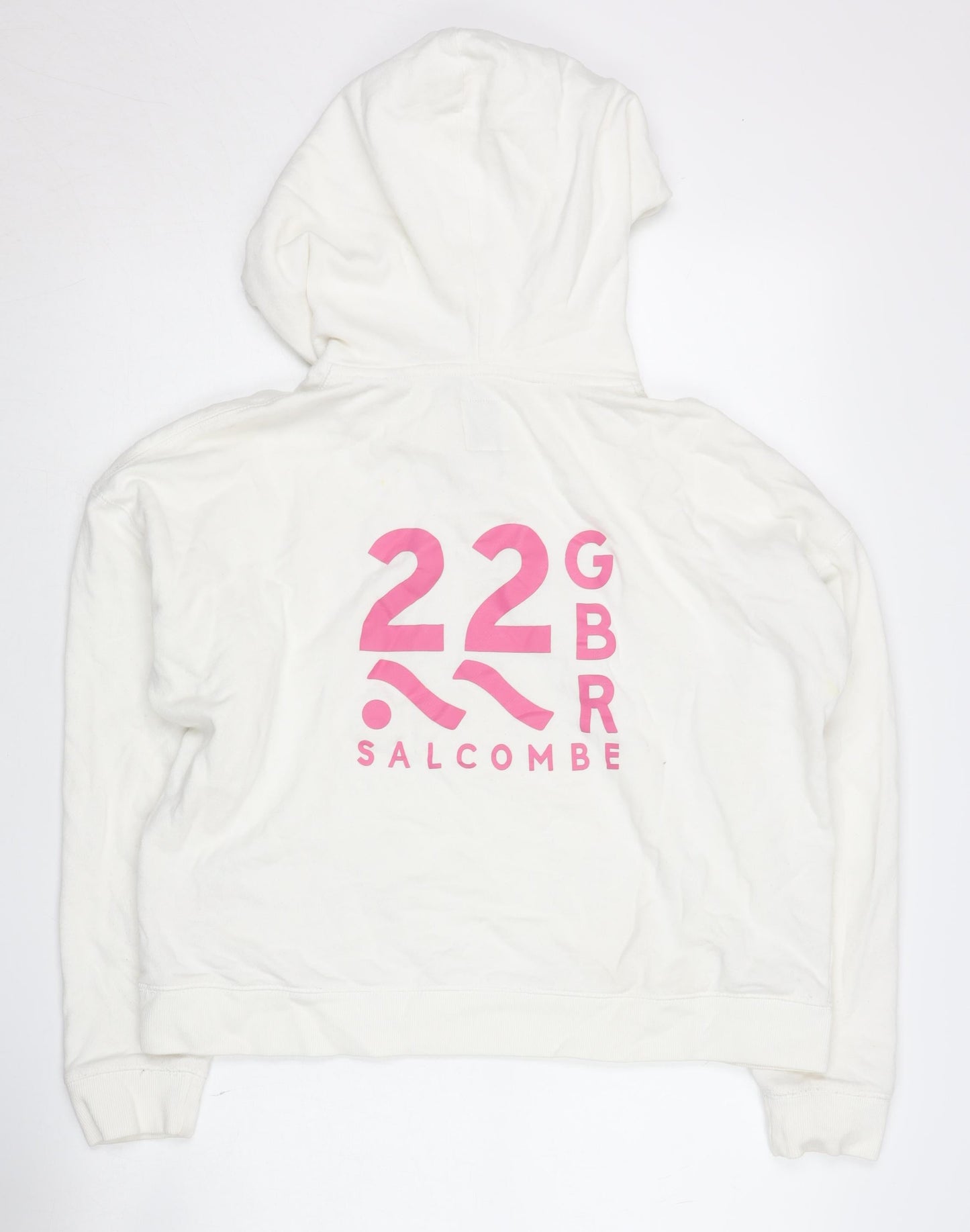 Womens UK Size 10 Jack Wills White Pullover Hoodie