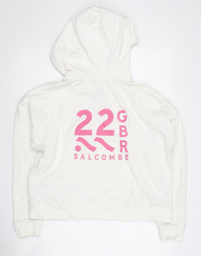 Womens UK Size 10 Jack Wills White Pullover Hoodie