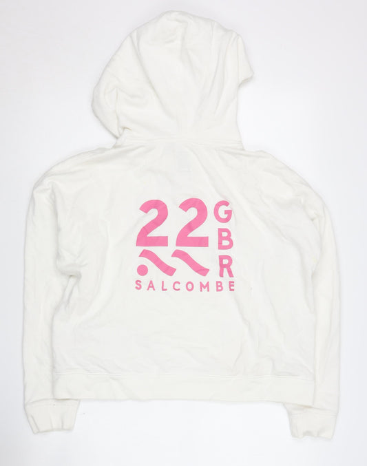 Womens UK Size 10 Jack Wills White Pullover Hoodie