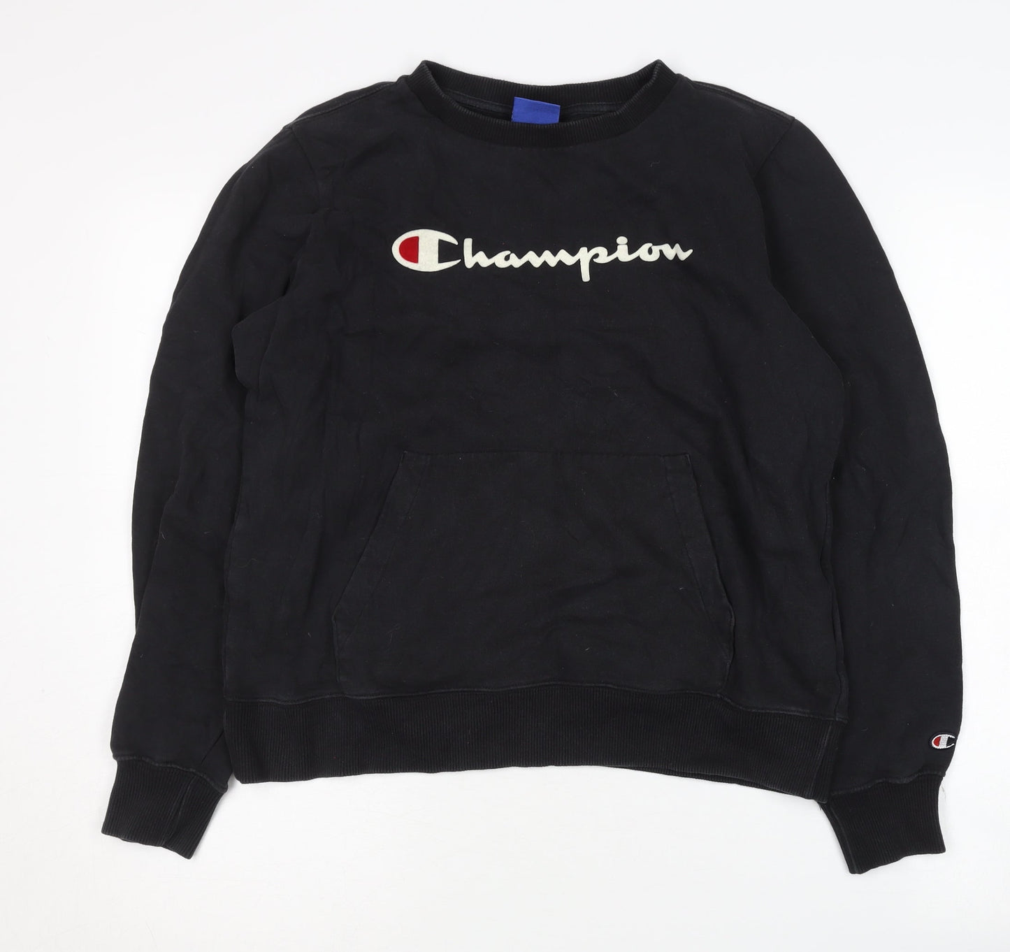 Unisex Adults UK Size S Champion Black Pullover Sweatshirt