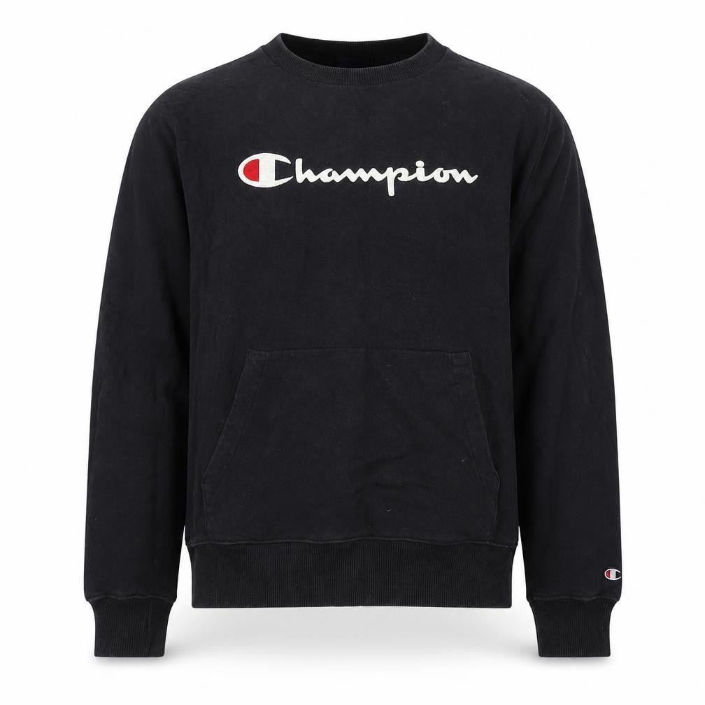Unisex Adults UK Size S Champion Black Pullover Sweatshirt