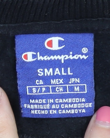 Unisex Adults UK Size S Champion Black Pullover Sweatshirt