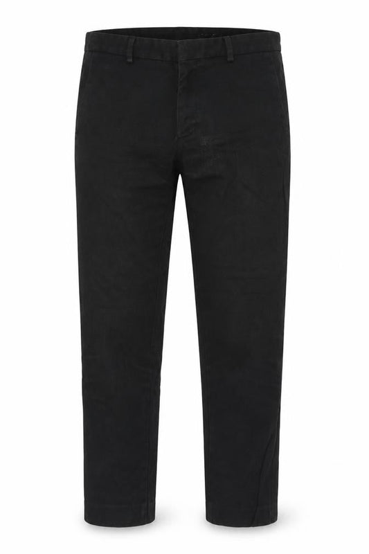 Front view of COS Men's Black Straight Trousers Cotton