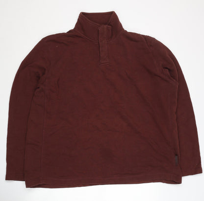 Mens UK Size XXL Mountain Warehouse Brown Henley Sweatshirt