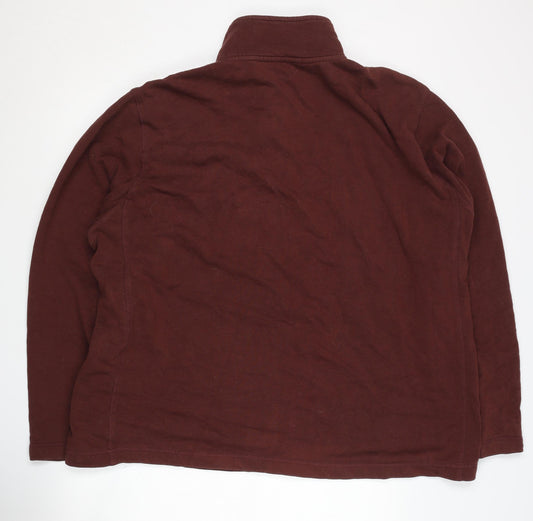 Mens UK Size XXL Mountain Warehouse Brown Henley Sweatshirt