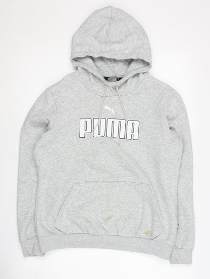 Mens UK Size M PUMA Grey Pullover Hoodie