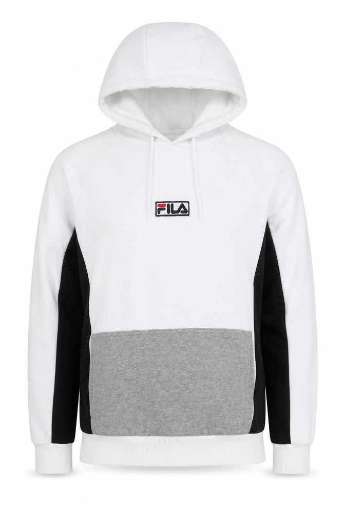 Mens UK Size M FILA White Pullover Hoodie
