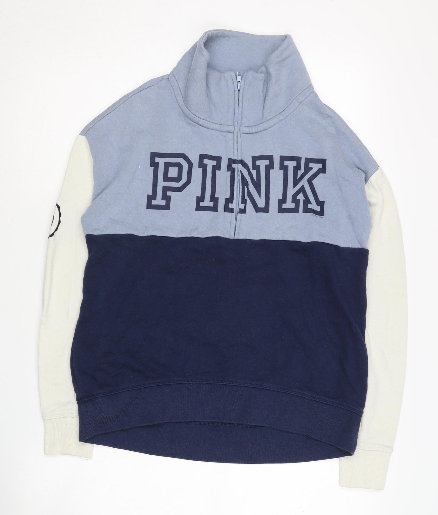 Victoria's Secret Women's Blue XS Colourblock Hoodie