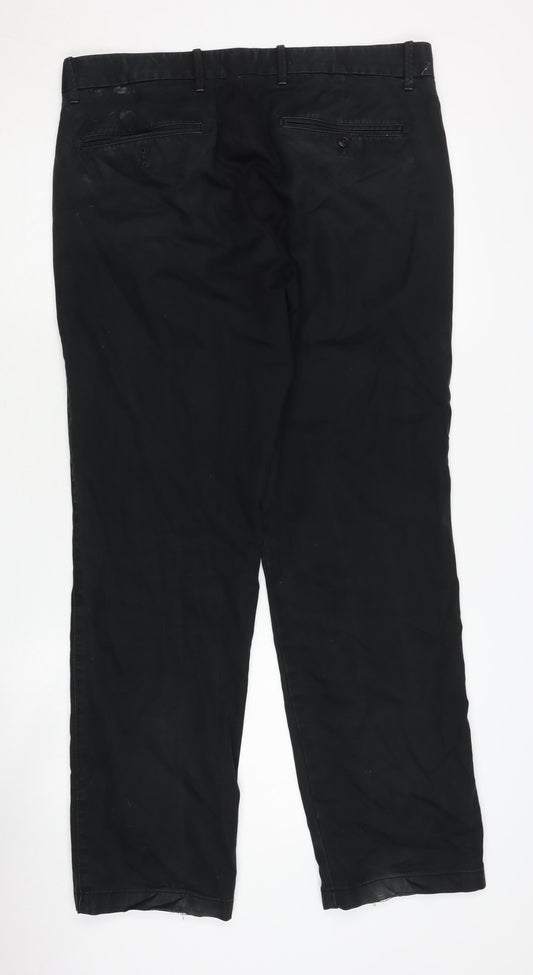 GAP Men’s Black Chino Trousers, Size L, Casual