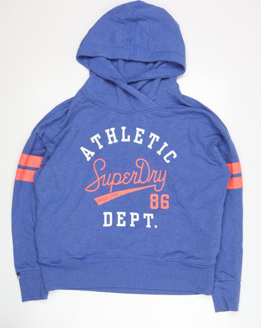 SuperDry Women's Blue Medium Pullover Hoodie
