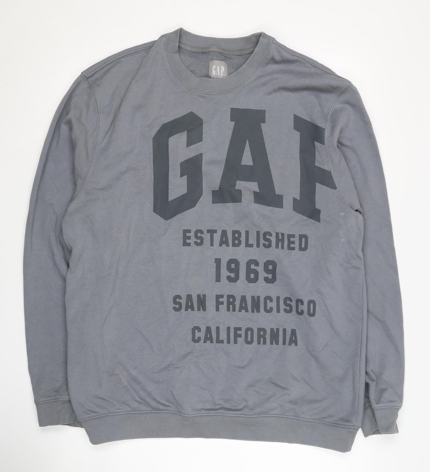 Mens UK Size L Gap Grey Pullover Sweatshirt