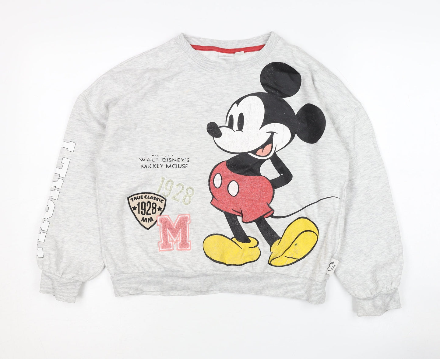 Marks and Spencer Unisex Kids Grey Pullover Sweatshirt 10-11Y