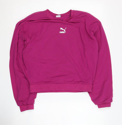 Puma Women's XS Pink Crew Neck Pullover Sweatshirt