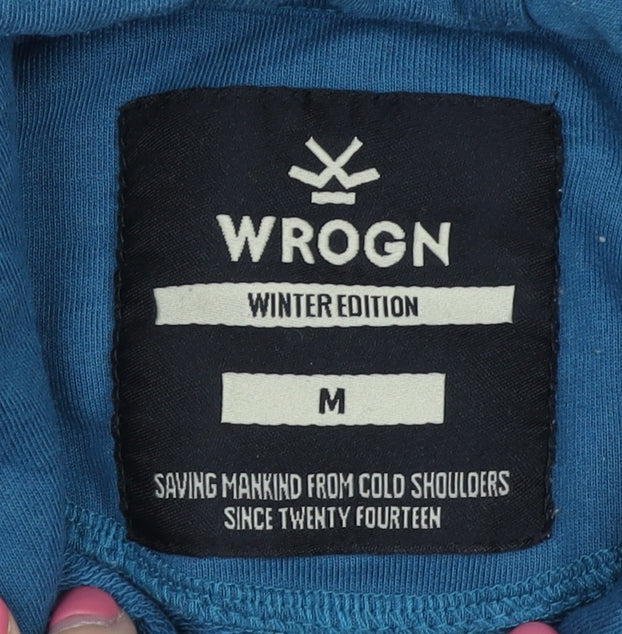 WROGN Men's Blue Pullover Hoodie, Size M