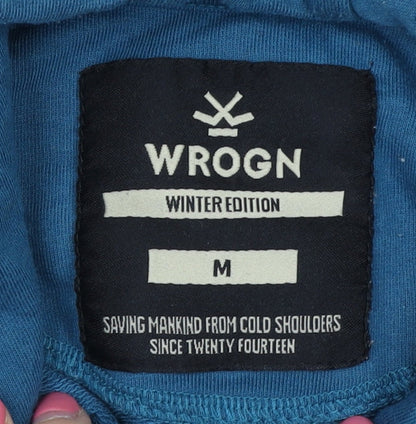 WROGN Men's Blue Pullover Hoodie, Size M