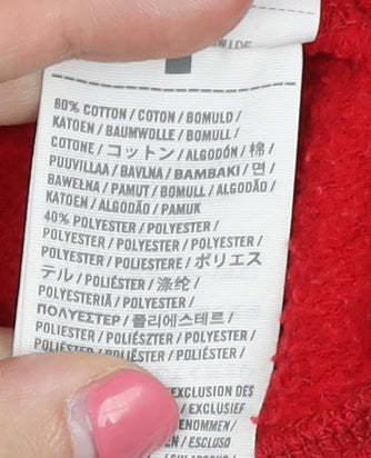 Hollister Red Womens Pullover Hoodie L