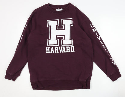 Harvard University Sweatshirt Unisex Purple S Logo