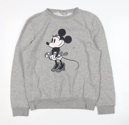 Womens UK Size S Disney Grey Pullover Sweatshirt