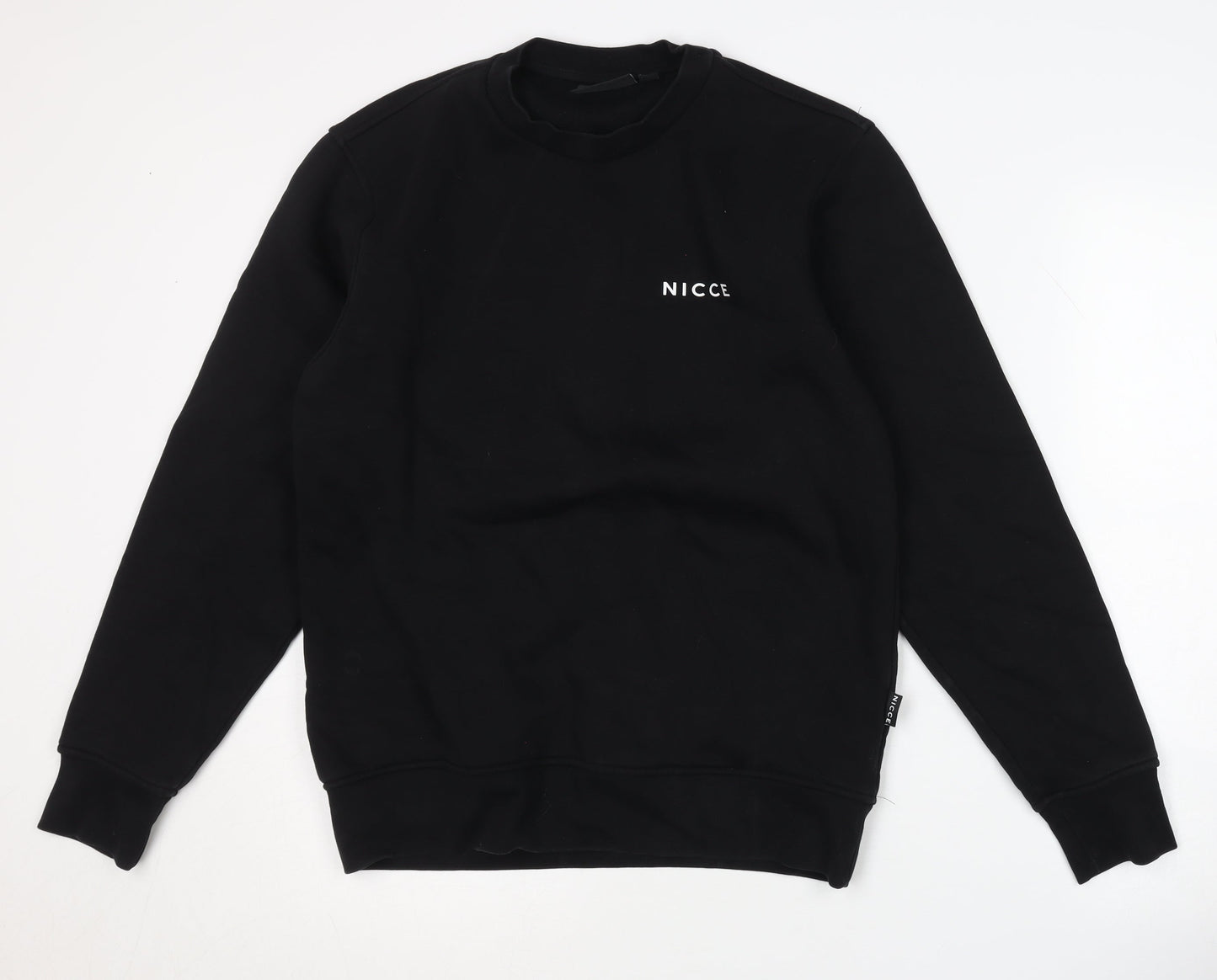 Mens UK Size XS NICCE Black Pullover Sweatshirt
